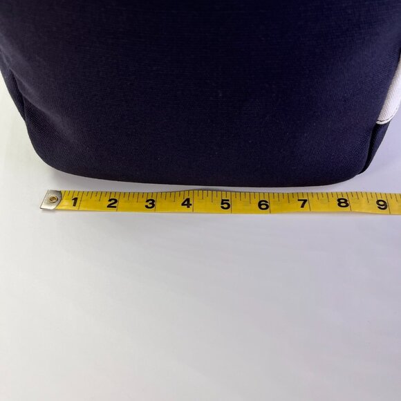 Tommy Hilfiger Duffle Bag Colorblock Navy Red White Canvas Gym Travel Weekender - Picture 16 of 16